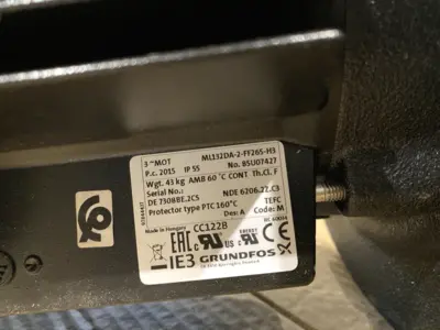 99980190 | Grundfos  Vertical Multi Stage Pump MTR15-7/4 A-W-A-HUUV 3x266/460 60 - New Other