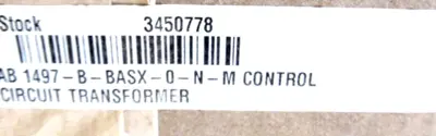 ALLEN BRADLEY 1497-B-BASX-0-N-M CIRCUIT TRANSFORMER 1497BBASX0NM NEW, SURPLUS