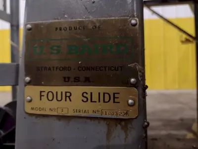 US BAIRD MODEL #1 WIRE FORMING FOURSLIDE MACHINE: YOBRO #24436