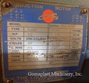 20 HP AC Induction Motor, Item # 1663