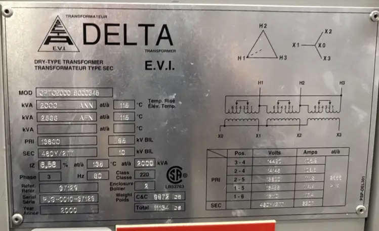 Used 2000 DELTA CPTC2000 Transformers British Columbia CA | Lenmark #266153