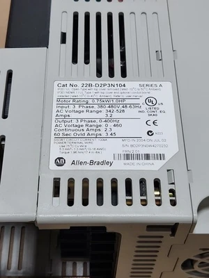 USED Allen-Bradley 22B-D2P3N104