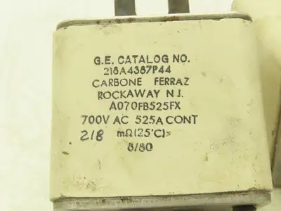 General Electric 218A4387P44 Current Limiting Fuse 525A 700V Lot of 5
