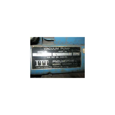 USED ITT PNEUMOTIVE VACUUM PUMP