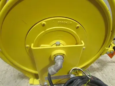Aero-Motive Retractable Electric Cable Reel 45' 110V 12/3 Cord 20Amp 3-Ring 600V