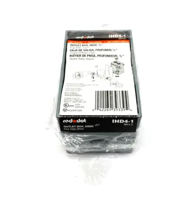 New | in-Stock Red Dot Deep Outlet Box Four Hole 1/2" Electrical Boxes Michigan US | Maverick Industrial Sales #1460739