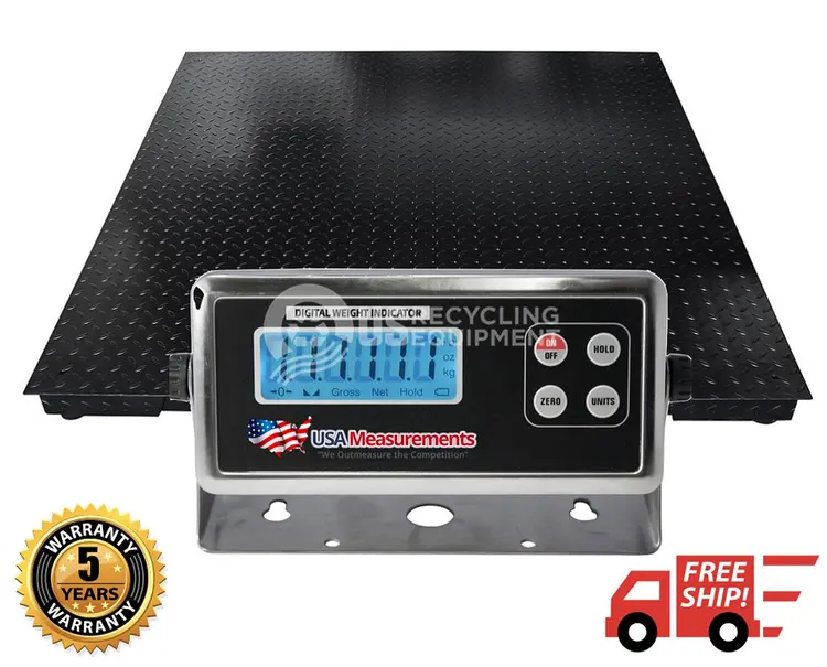 New | in-Stock PRIME USA SCALES 60" X 60" 10K FLOOR SCALE Scales Nevada US | US Recycling Equipment #475170