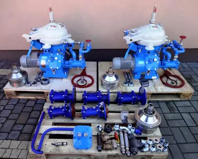 (2) Alfa-Laval MAB 104B-24-60 oil purifiers, SS.