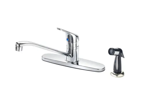 Krowne 16-350L Deck Mount Faucet - Swing Spout, Lever Handle, Spray Nozzle