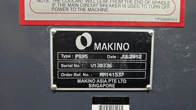 Used 2012 Makino PS95 4-Axes, Komo Rotary, CT40, CTS, Probe, 30 ATC Vertical Machining Centers New Jersey US | Machinery Values #1402416
