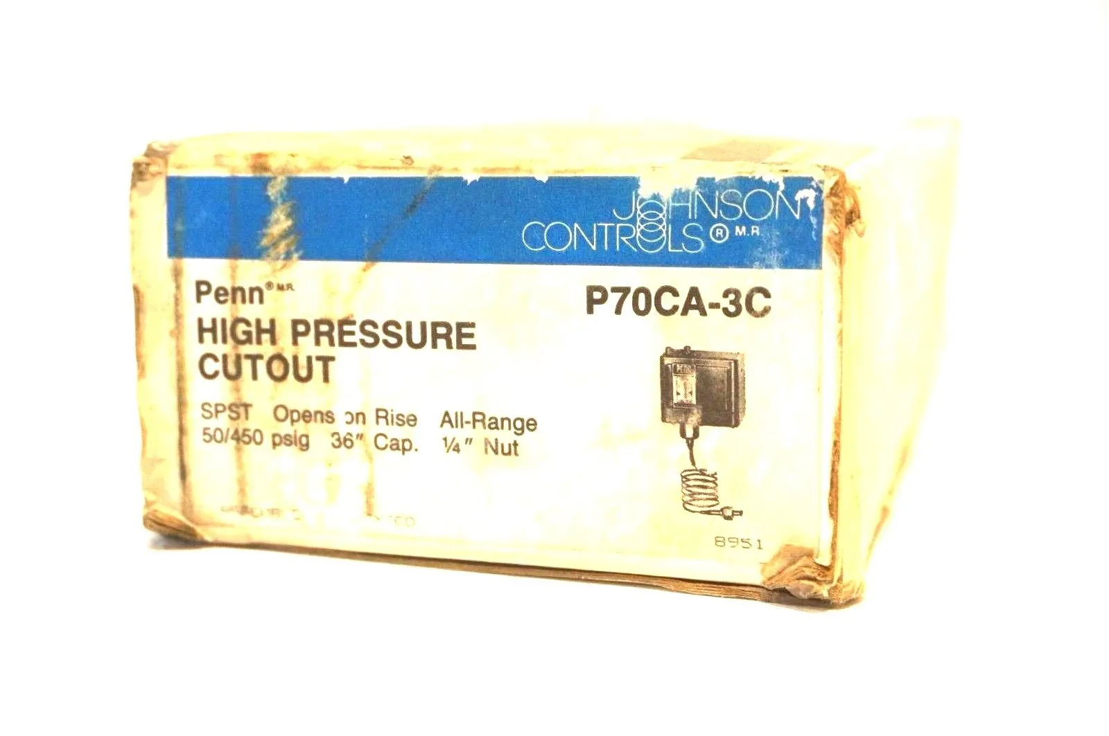 NEW JOHNSON CONTROLS P70CA-3C PRESSURE SWITCH P70CA3C