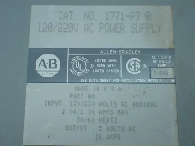 USED ALLENBRADLEY 1771P7