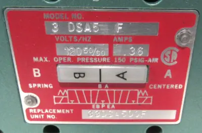 NEW NUMATICS 33DSA500F SOLENOID VALVE 3 DSA5 F
