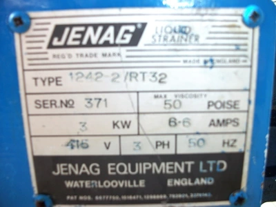 Jenag 1200 Liquid Strainer 300mm Dia