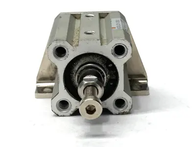 USED SMC COMPACT PNEUMATIC CYLINDER 25MM BORE 25MM STROKE MISSING MOUNT