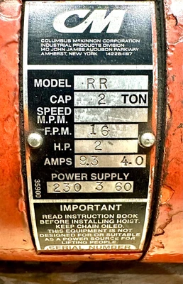 Used _UNKNOWN_ _UNKNOWN_ Hoists (All Types) West Virginia US | Cooper Industries #1409687