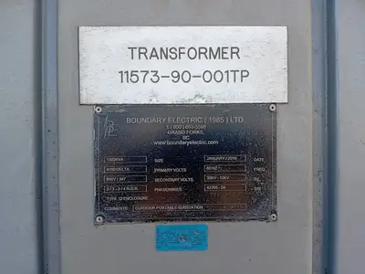 Outdoor Portable Substation w/ 1000 kVA Transformer, 4160V HV, 600Y/346V LV