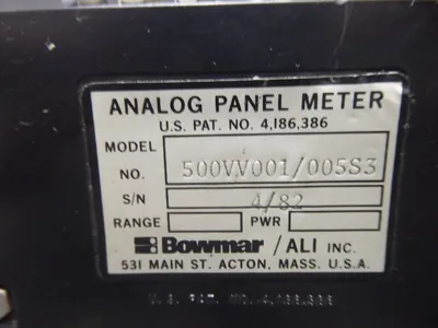 Bowmar 500VV001/005S3 Analog Panel Meter New