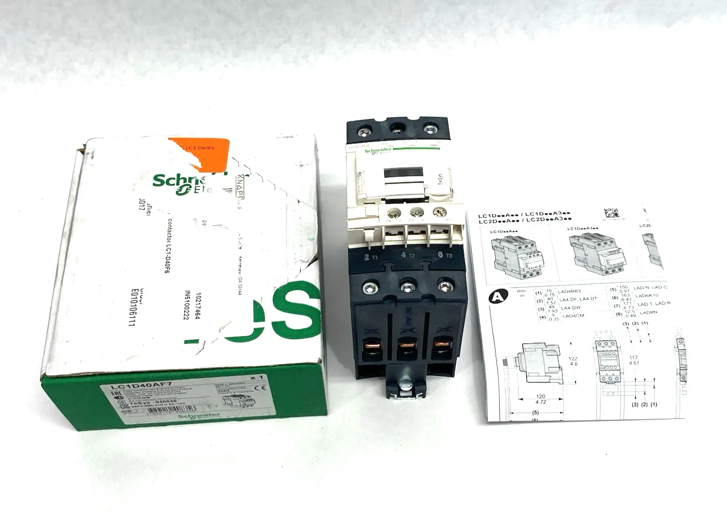 New | in-Stock Schneider Electric IEC Contactor, TeSys Deca, Nonreversing, 40A PLC Contactors Michigan US | Maverick Industrial Sales #1401986