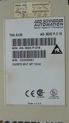 AEG Modicon TSX A120 AS-BDE P-2 18 Discrete Input Module Used