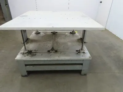 1" Aluminum Top  Steel Base Work Bench Table 43"x45" x 18-30"Adjustable Height