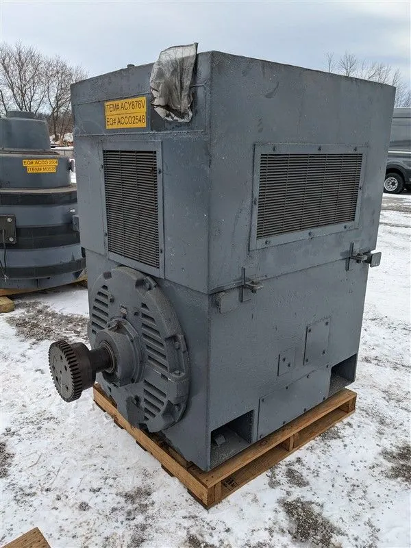 800 HP General Electric Induction Motor 1185 RPM 4160V Frame 8309S Rebuilt