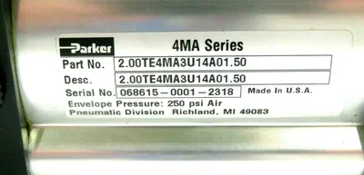 NEW PARKER 2.00TE4MA3U14A01.50 PNEUMATIC CYLINDER 4MA SERIES 200TE4MA3U14A0150