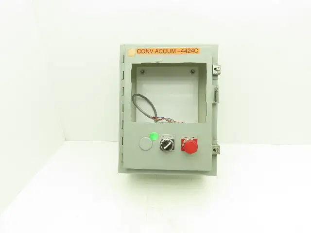 Electrical Enclosure 16x12x6" Wall Mount Backplate With E-Stop & Screen Cutout