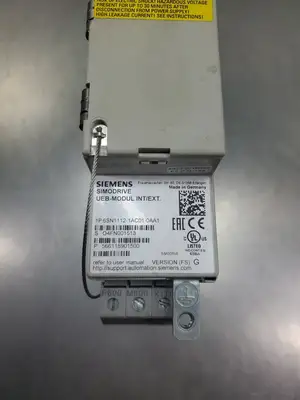 Used Siemens 6SN1112-1AC01-0AA1 SIMODRIVE UEB-MODUL SERVO DRIVE Servo Drives | Palmetto Automation #1156211