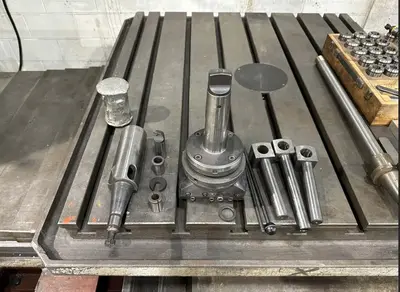 3.5"  x 40 TAPER TOS MODEL #W9 ROTARY TABLE HORIZONTAL BORING MILL WITH FACING HEAD : YOBRO 25160