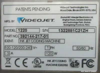 USED VIDEO JET 1220