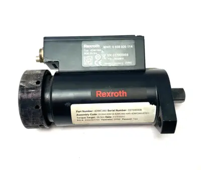 USED BOSCH REXROTH TIGHTENING SPINDLE TORQUE TRANSDUCER 4DMC060 SZ4