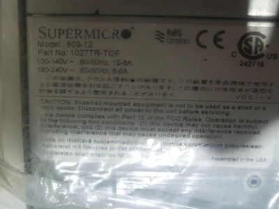 NEW SUPERMICRO 809-12
