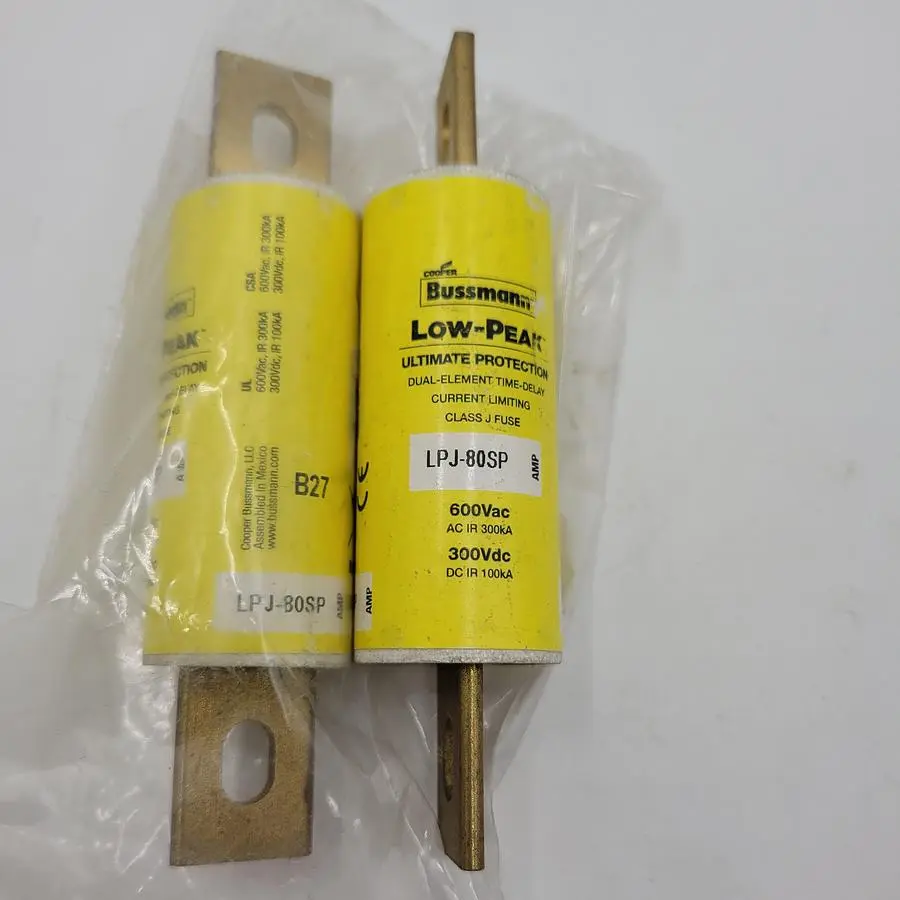 New | in-Stock BUSSMAN BUSSMAN LOW-PEAK LPJ-80SP DUAL-ELEMENT TIME DELAY Fuses | ND Industrial Surplus #1219399