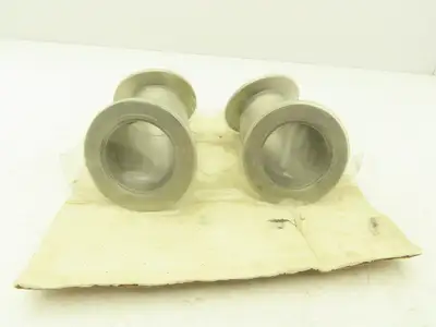 45 Degree Radius Vacuum Elbow Welded 3" Flange Stainless Steel Lot of 2