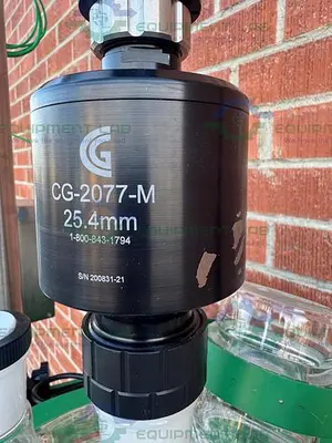USED CHEMGLASS 30 LITER GLASS REACTOR W/ CHEMGLASS OVERHEAD 1/4 HP STIRRER