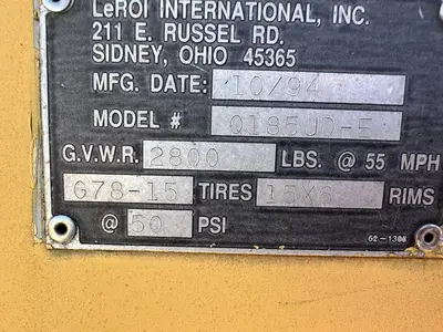 Used 1995 LEROI Q185JD-E Air Compressors, Portable Louisiana US | Proxy Equipment #1385256