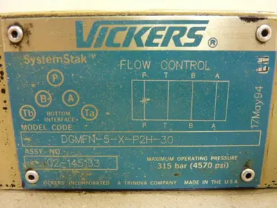 Used VICKERS DGMFN5XP2H30 Valves/Fittings Michigan US | Ideal Machinery #1250213