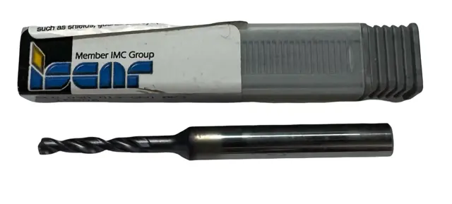 Iscar 3mm Solid Carbide Drill 3xD TiAlN PVD Coated 60mm OAL