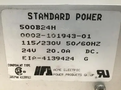 USED ACME ELECTRIC 500B24H