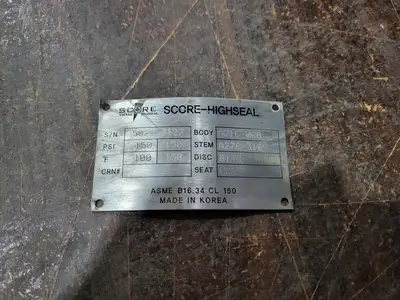 10" Class 150 Butterfly Valve B16.34