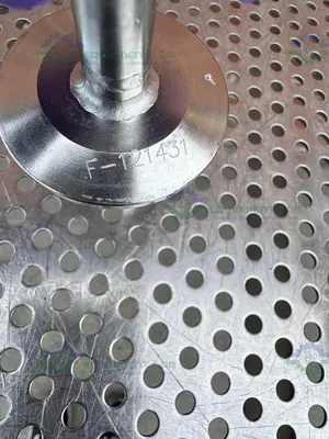 USED LOT OF 2 - STAINLESS STEEL SPRAY BALL W/ 2" TO 1/2" SANITARY FITTING