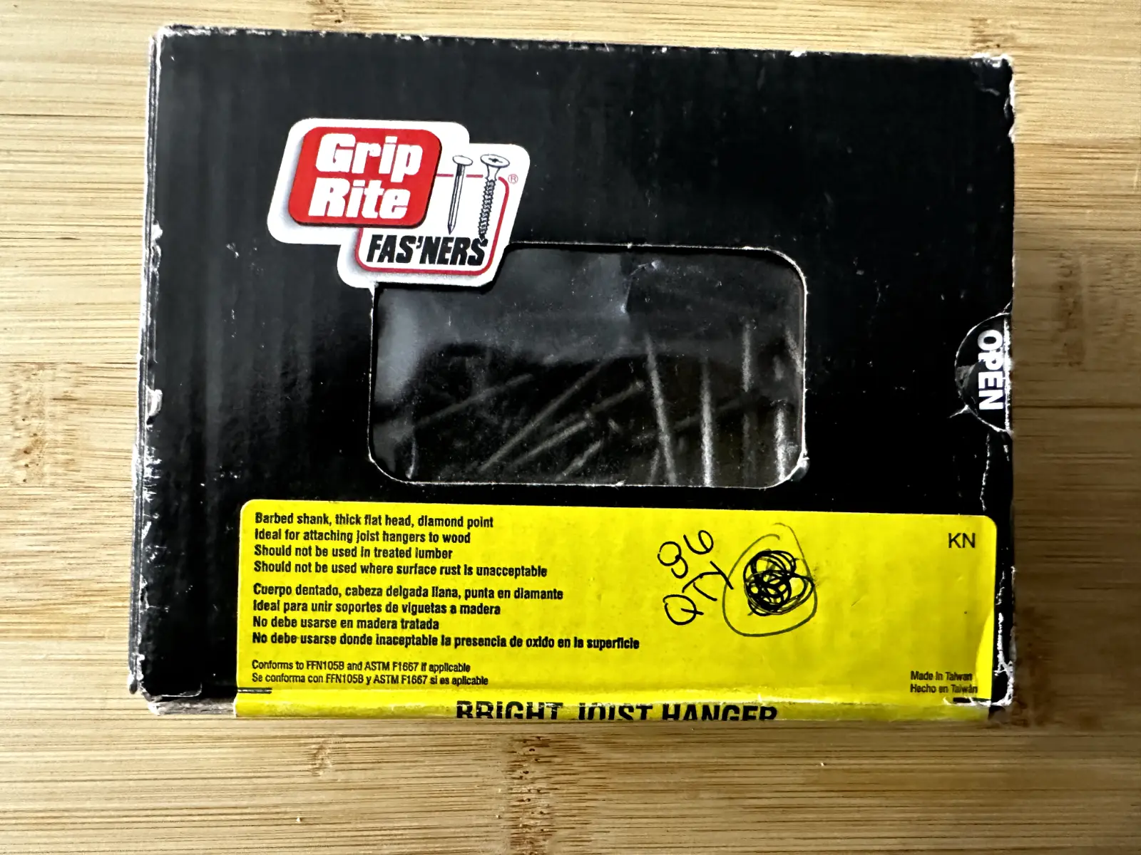 NEW Grip-Rite BRIGHT JOLIST HANGER 10-1/4ga x 1-1/2"  112JST101
