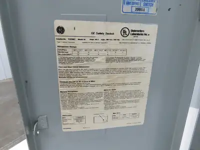 General Electric TH3362 Model 10 GE Safety Disconnect Switch 60A 600VAC