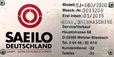 Used 2015 CONTUR SAEILO SJ-600L Engine Lathes NL | Mach 4 Metal #1326869