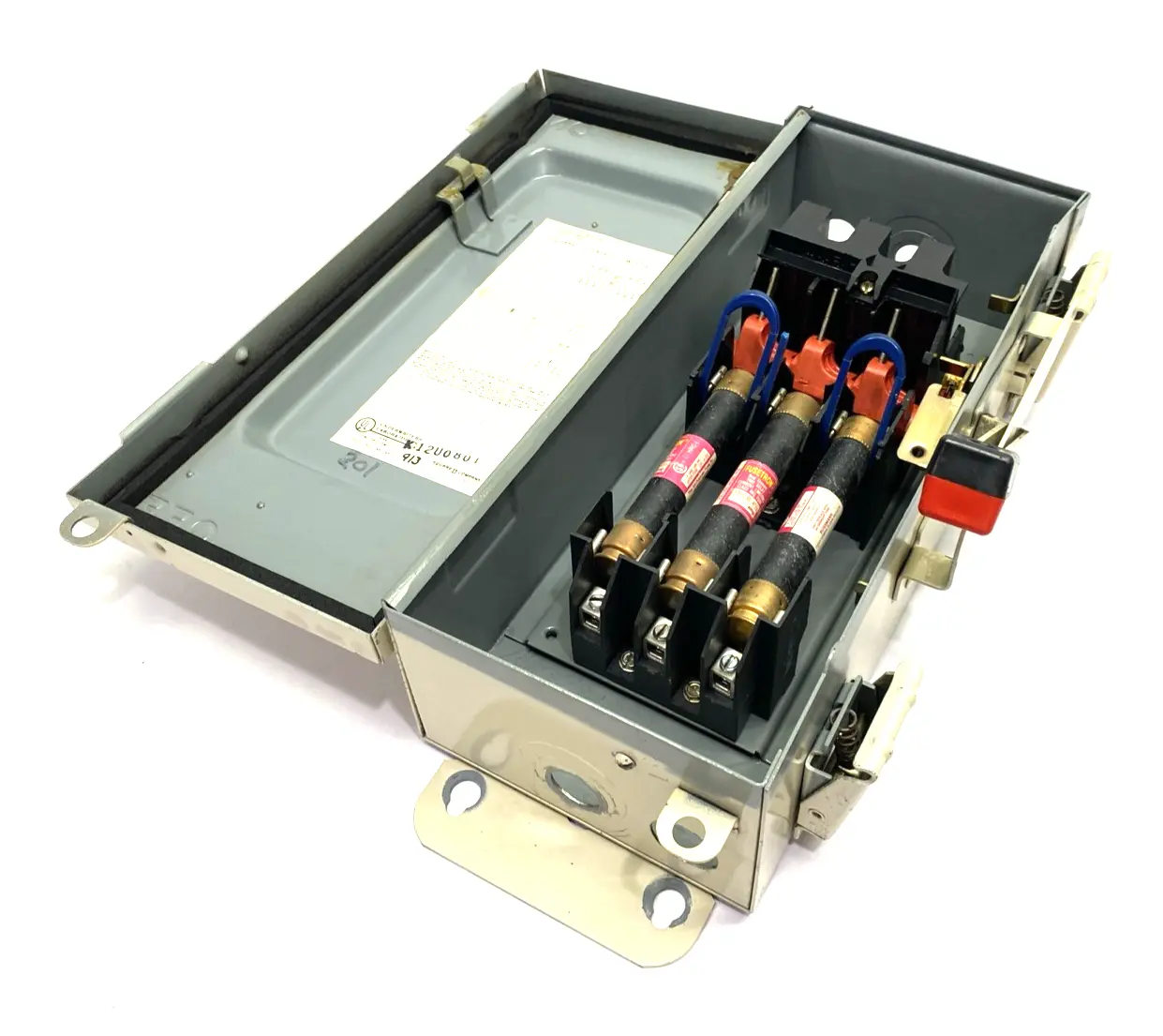 USED SCHNEIDER ELECTRIC SQUARE D SAFETY SWITCH, HEAVY DUTY, FUSIBLE, 30A 3-POLE 20HP