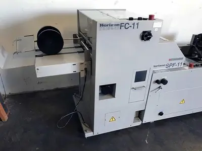 USED HORIZON STITCHER/FOLDER (SPF-11) & TRIMMER (FC-11) COLLATOR (MC-80)