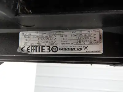 Grundfos MTH2-5/5 A-W-A-AQQV Immersion Coolant Pump .75kw 230V 3PH 13GPM 3/4"NPT