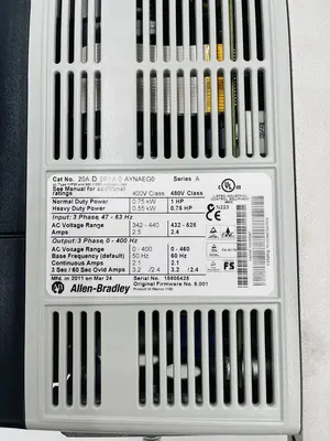 ALLEN BRADLEY 20AD2P1A0AYNAEG0 POWERFLEX 70 ADJUSTABLE FREQUENCY AC DRIVE #2249