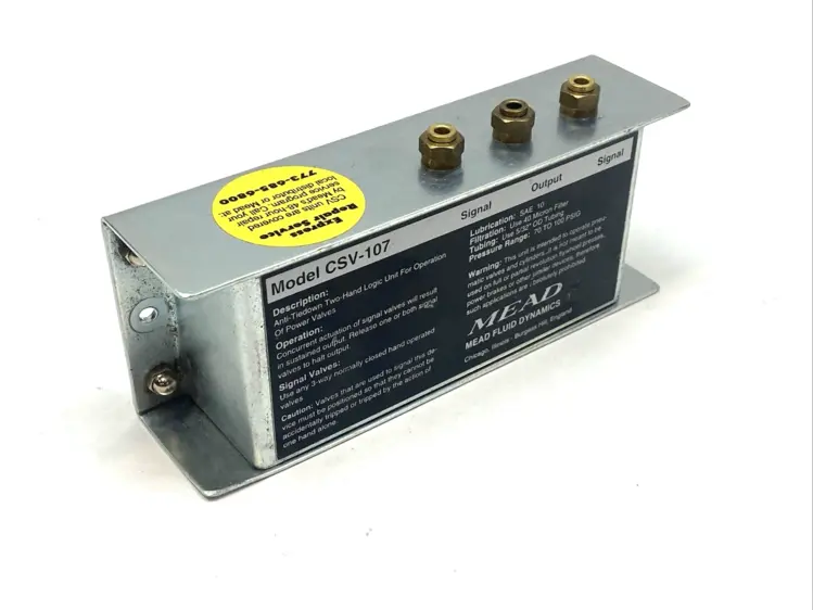 Used Mead Two-Hand Control Remote Logic Unit 70-100PSI Industrial Controls Michigan US | Maverick Industrial Sales #1401939